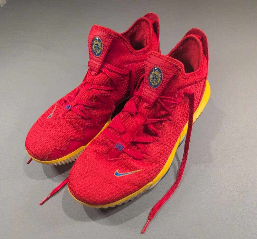 Nike LeBron 16 XVI Low Superbron Red Royal Blue Basketball Shoes Sizez 13